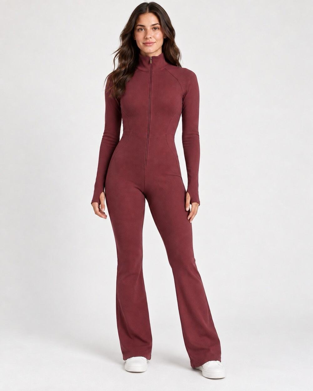 Athleta x Alicia Keys Maroon Goddess Ribbed Bodysuit Size XS #450639 Loungewear